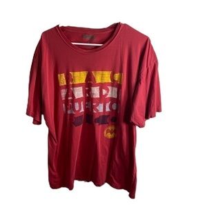 Bacardi T-shirt Puerto Rico XL Red Yellow Short Sleeve Rum Men’s